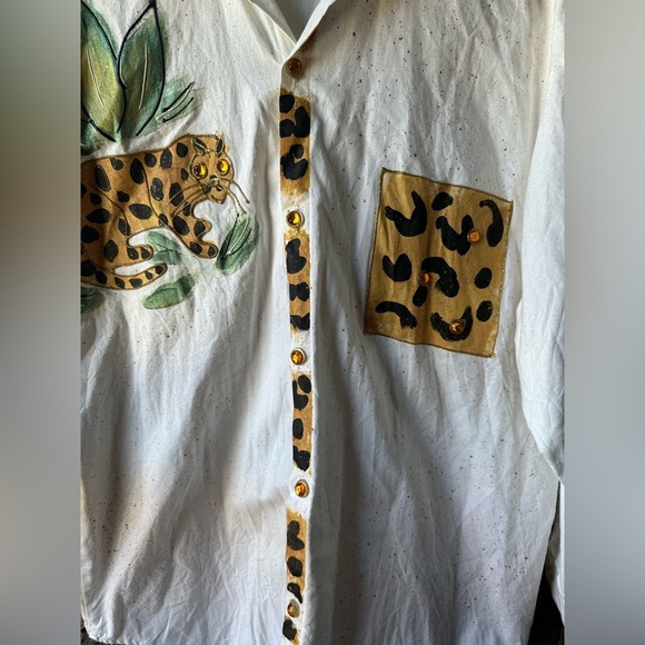 Leopard Print White Blouse - Picture 5 of 13